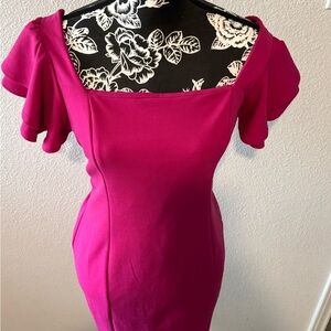 Haute Monde Fuchsia Mini Dress